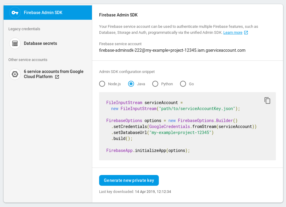 spring boot firebase